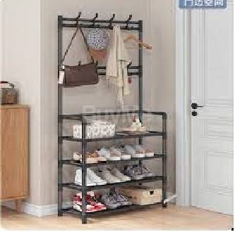 MULTI-CORNER SIMPLE FLOOR CLOTH AND SHOE -RACK