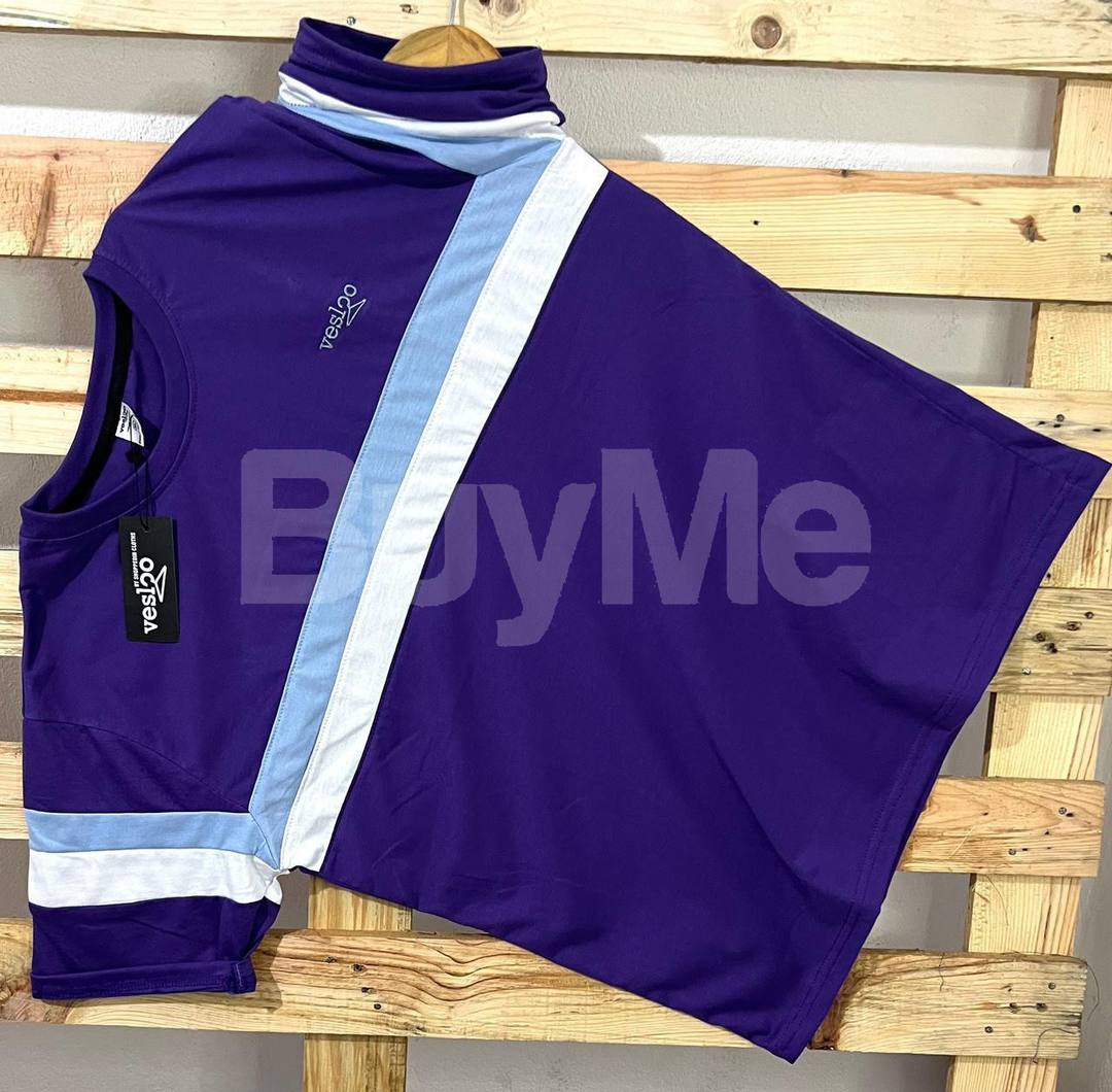 THREETONE CREW NECK TSHIRT - PURPLE