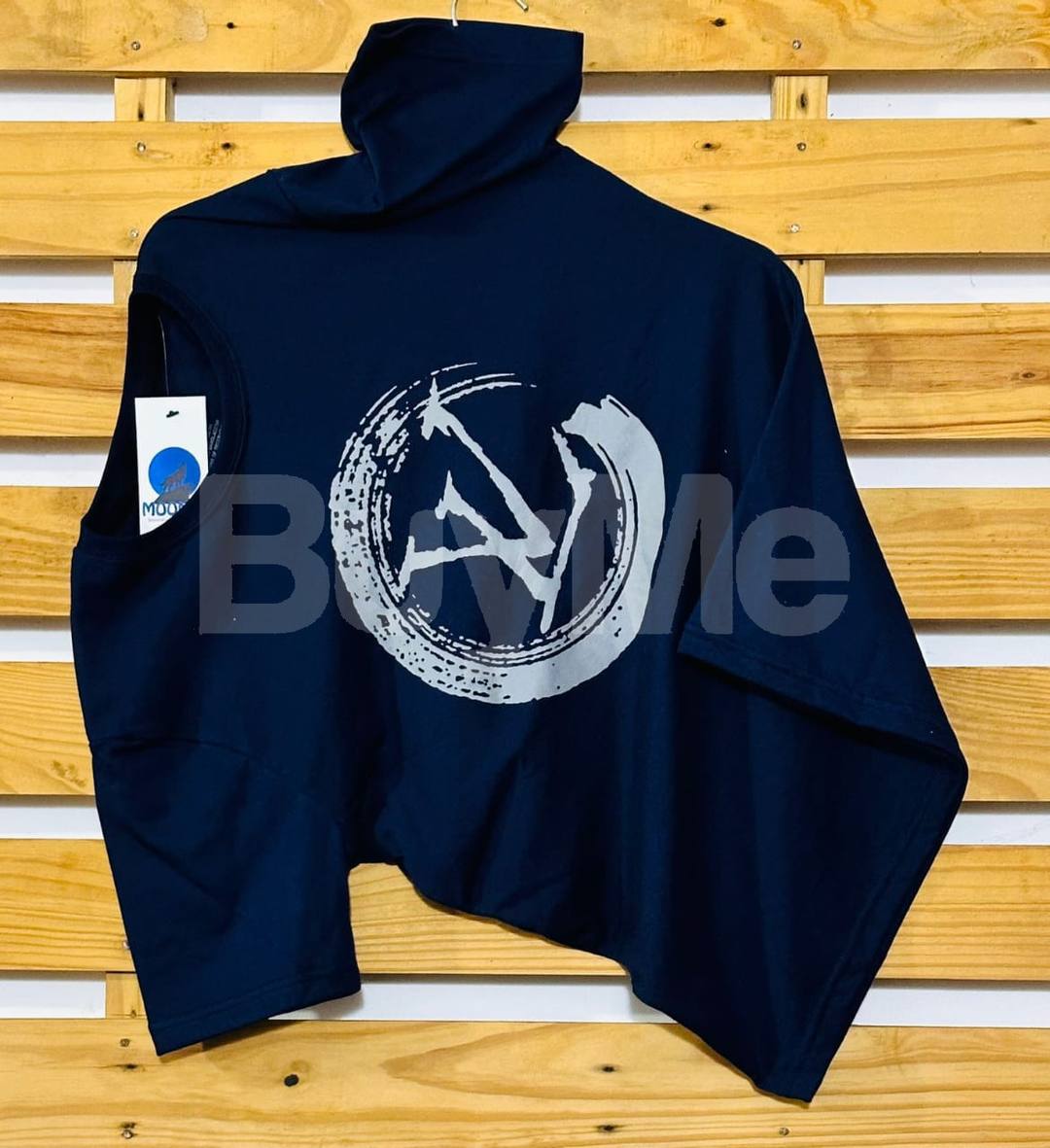 CREW NECK PRINTED TSHIRT - DARK BLUE