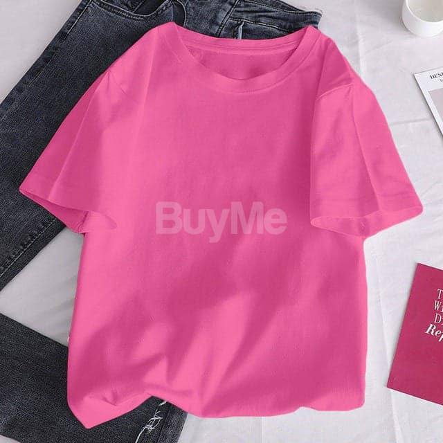 UNISEX PLAIN BAGGY TSHIRT - PINK