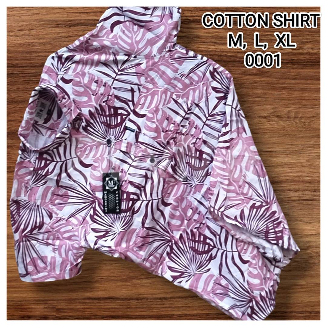 COTTON SHIRT - PINK MIX WHITE