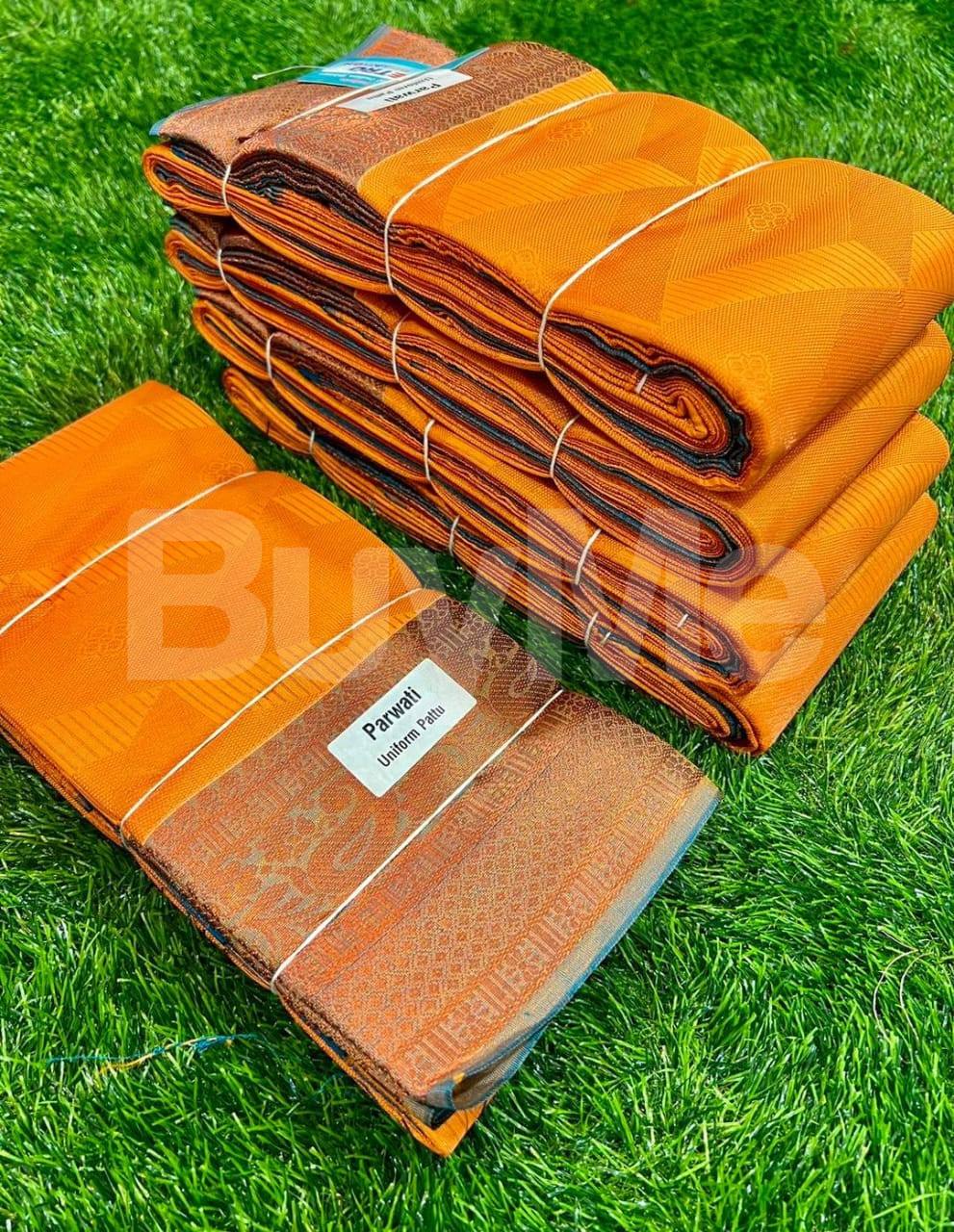 FANCY PATTU SAREE - ORANGE