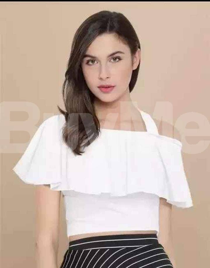 WHITE OFF SHOULDER CROP TOP