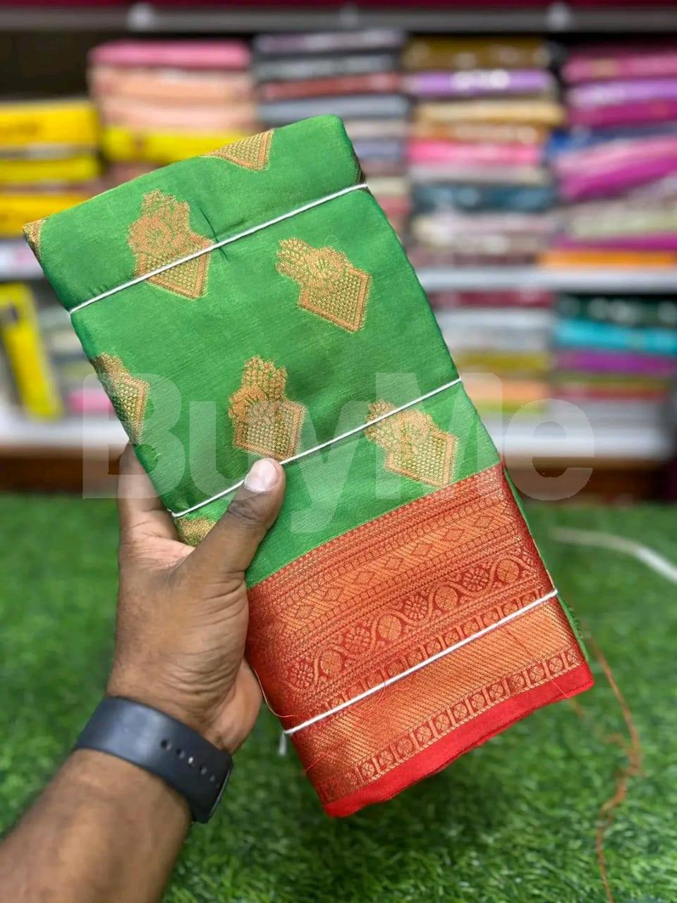 DIWALI SILK SAREE COLLECTION - GREEN