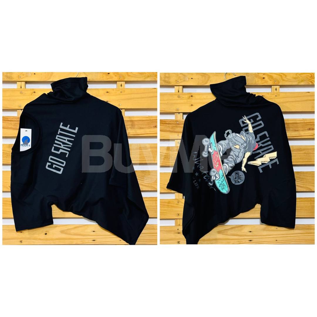 DOUBLE SIDE PRINT TSHIRT - BLACK COLOUR