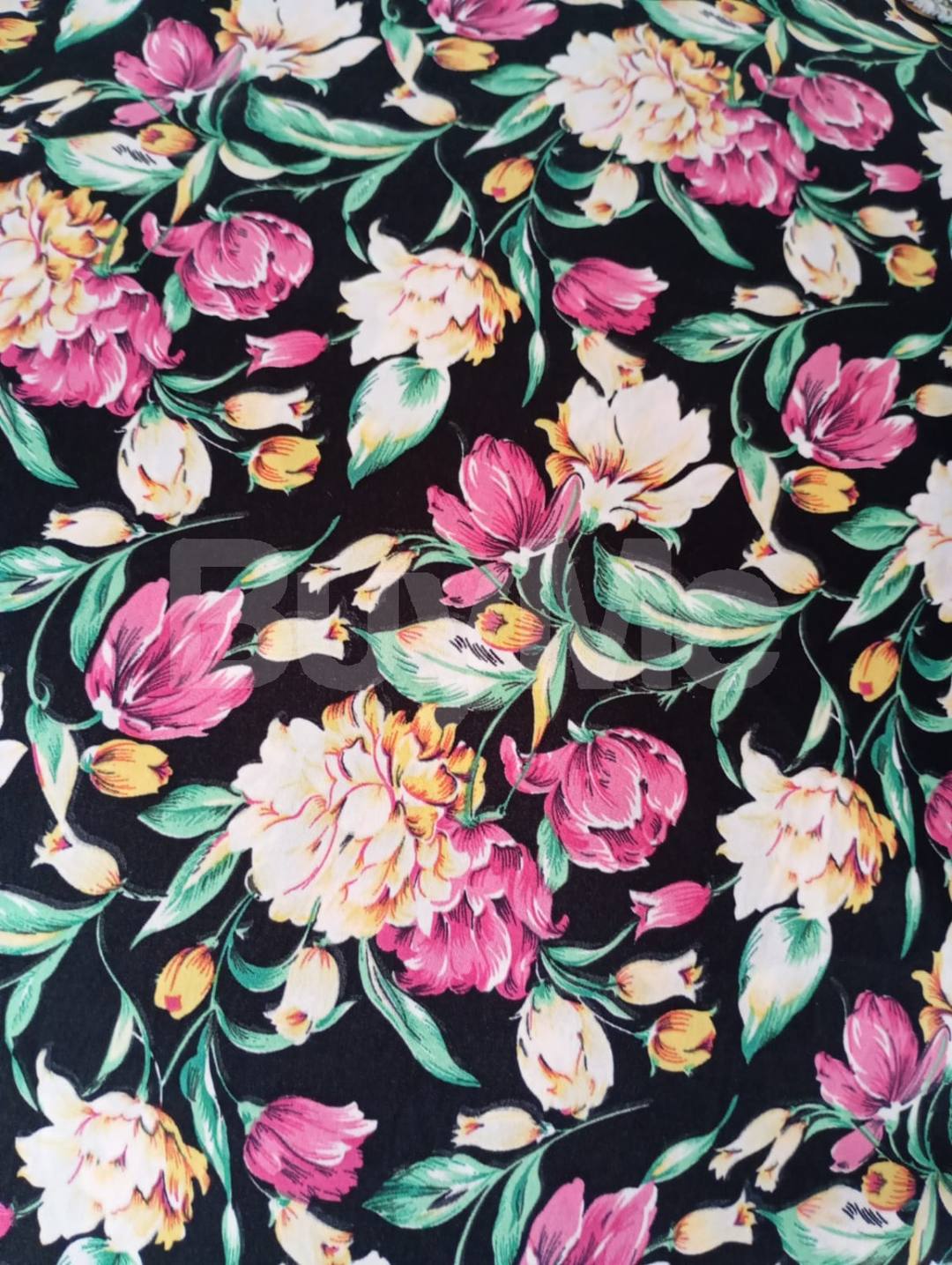 LADIES CLOTHING DESIGN - BLACK WITH FLOWER DESIGNS