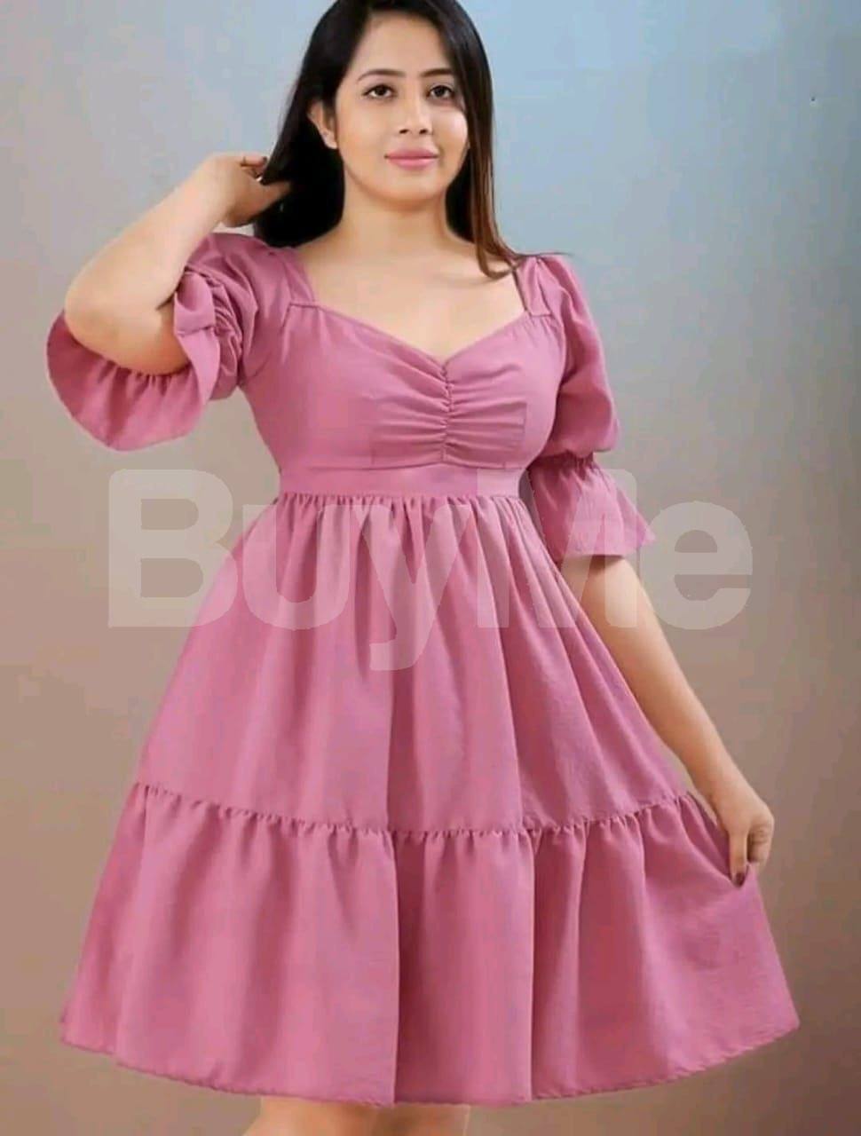 CASUAL WOMEN'S FROCK - LIGHT PINK