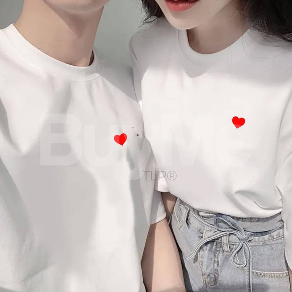 COUPLE CASUAL TSHIRT - WHITE