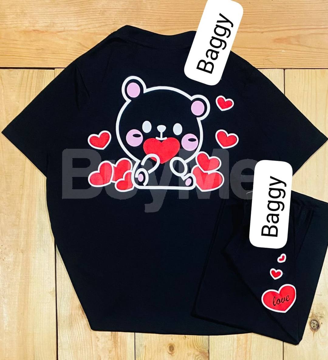 LADIES BAGGY T-SHIRT - BLACK