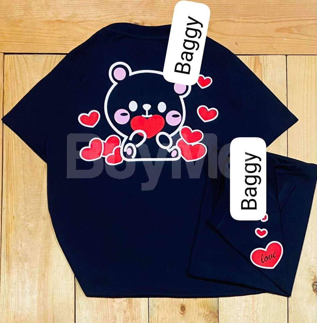 LADIES BAGGY T-SHIRT - NAVY BLUE