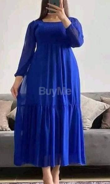 FULLSLEEVE LONG FROCK - DARK BLUE