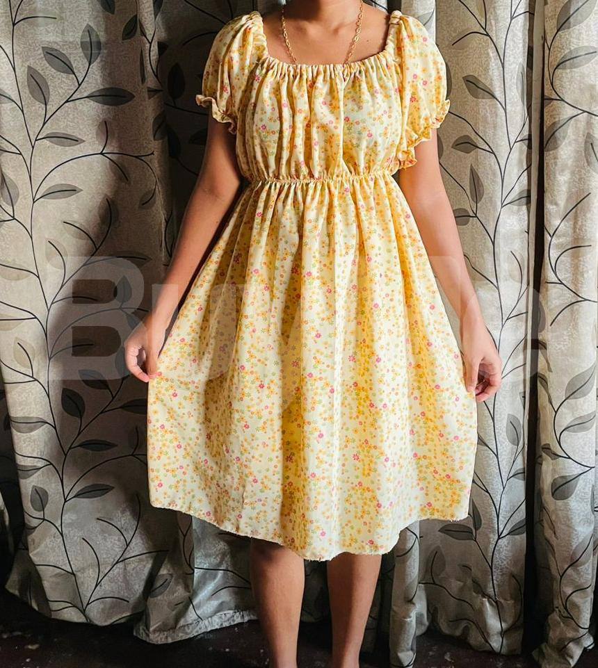 LADIES FROCK - YELLOW COLOUR