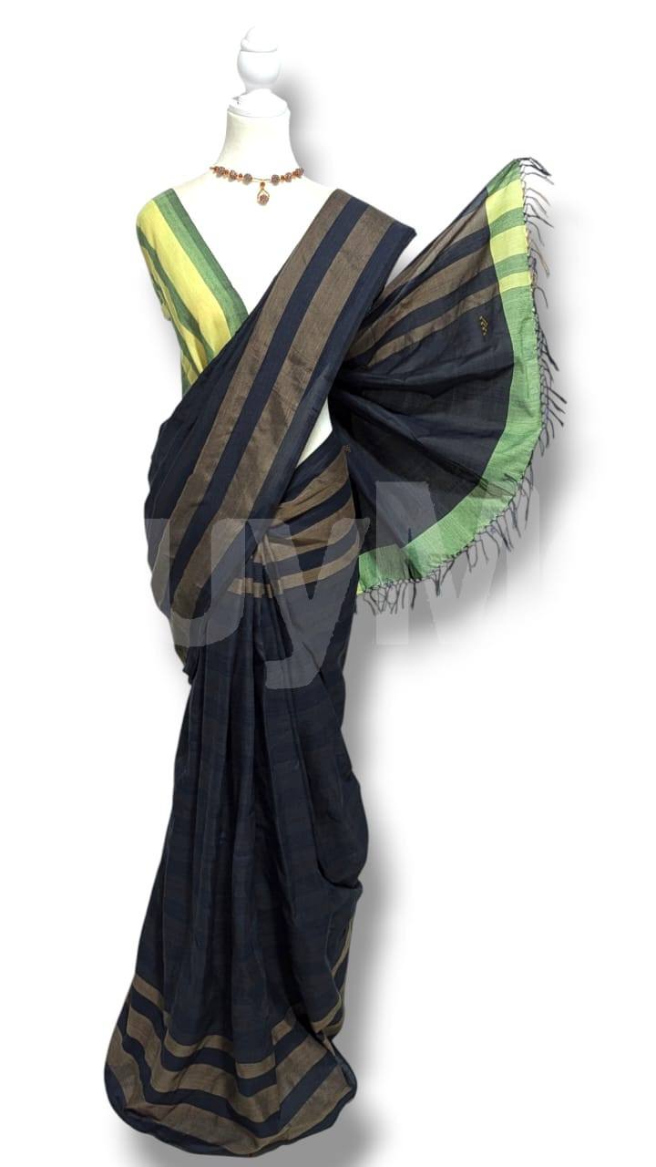 COTTON POLYESTER MIXED HANDLOOM SAREE