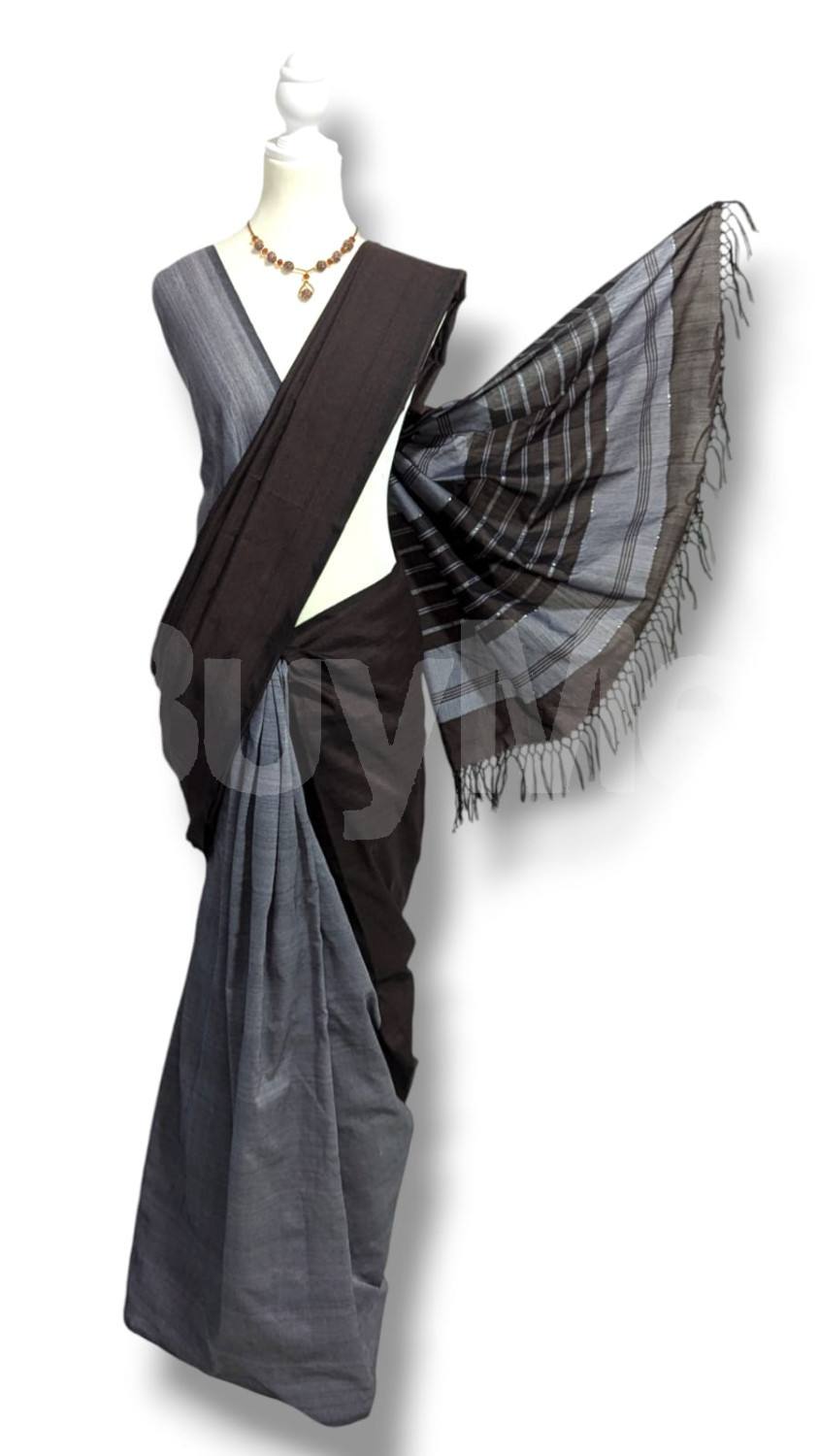 COTTON POLYESTER MIXED HANDLOOM SAREE