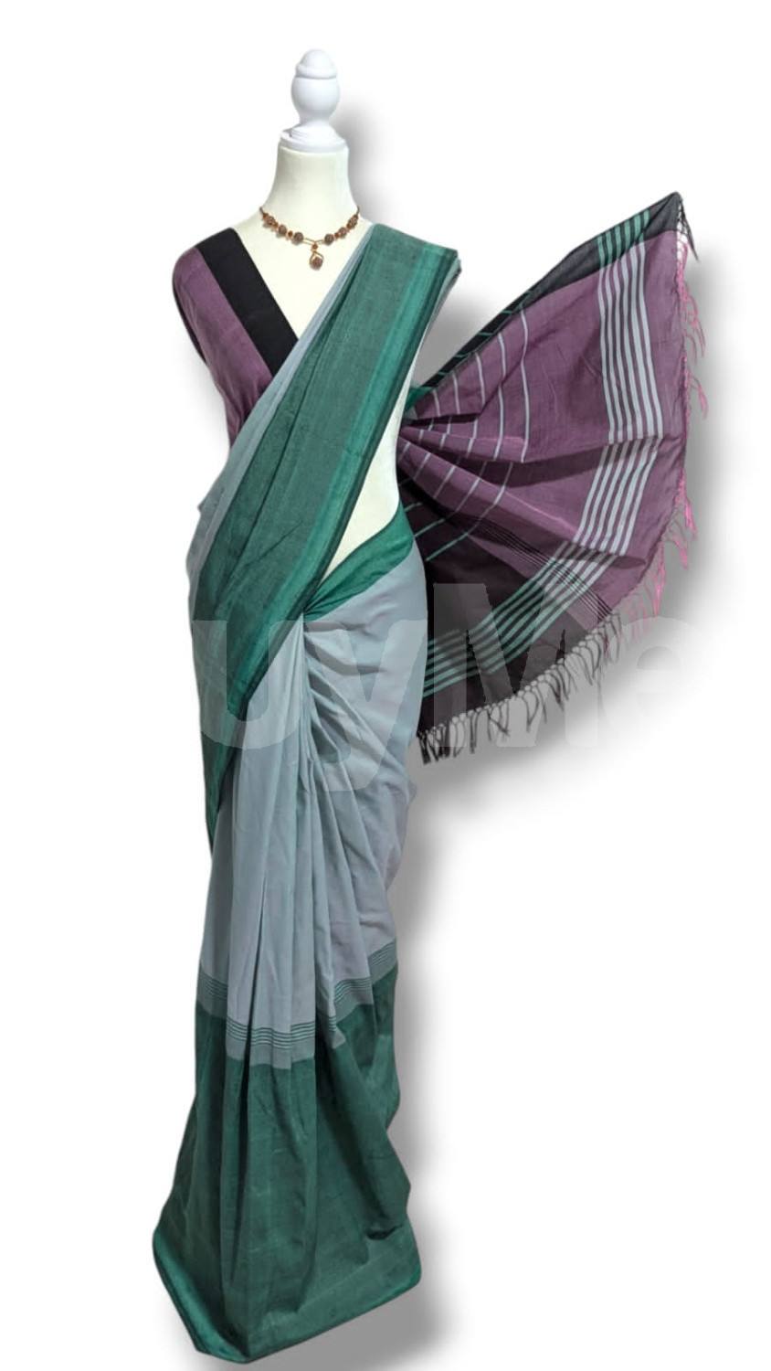 COTTON POLYESTER MIXED HANDLOOM SAREE