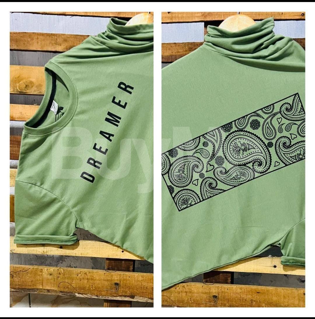 TRENDING CREW NECK TSHIRT - GREEN