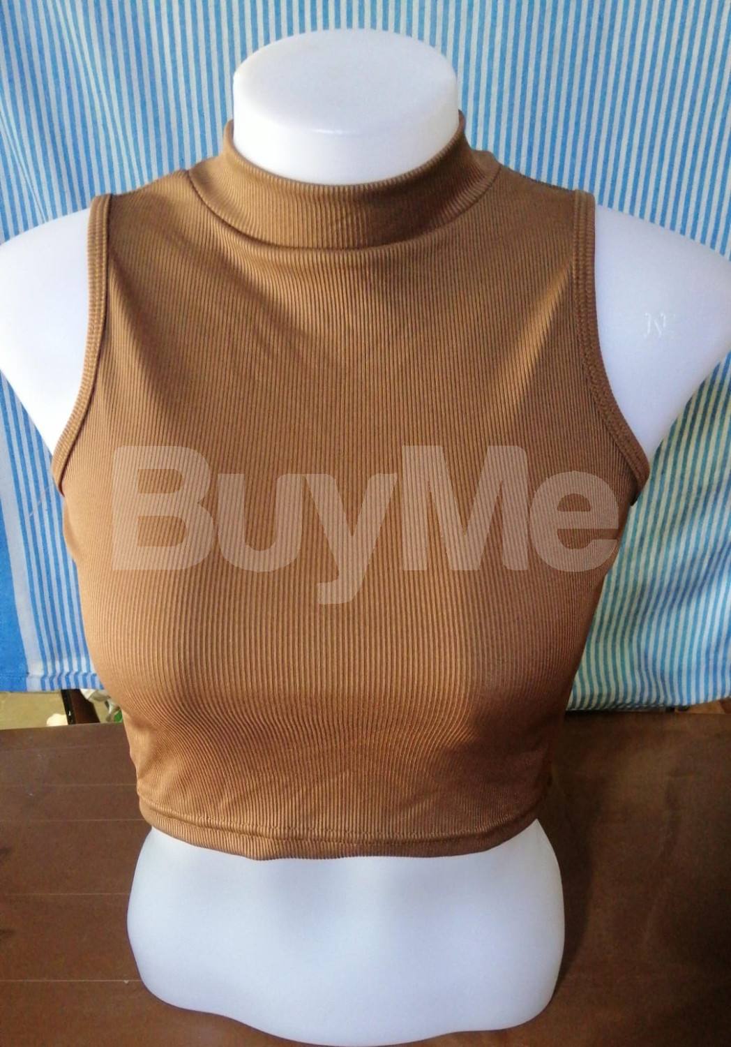 LADIES SHORT SLEEVE TOP - BROWN