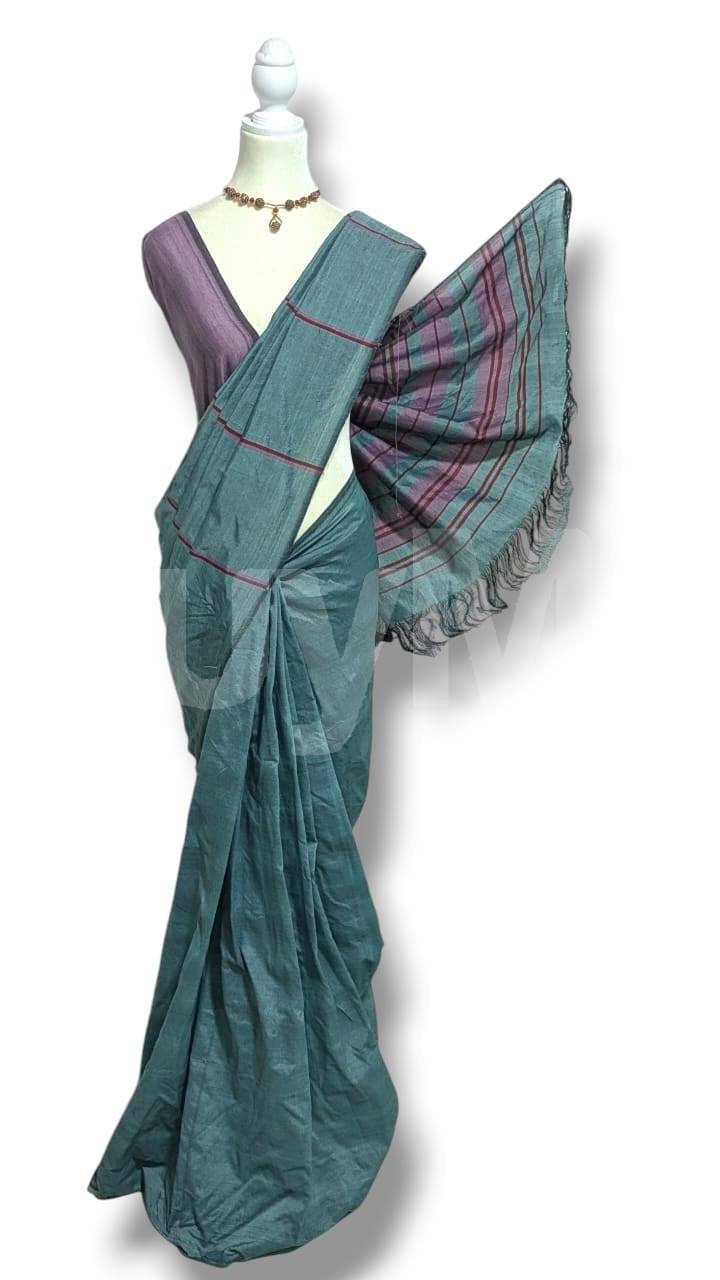 COTTON POLYESTER MIXED HANDLOOM SAREE