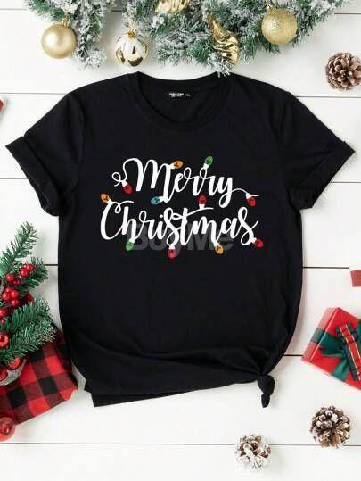 CHRISTMAS T SHIRT - BLACK