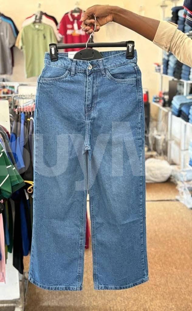 LADIES WIDE LEG DENIM JEANS