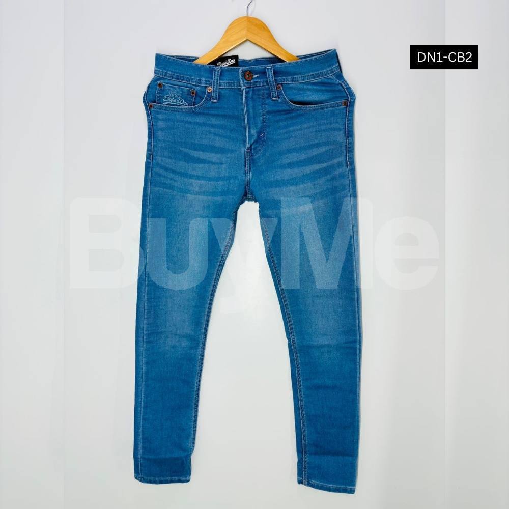 MEN'S DENIM TROUSERS - MID BLUE