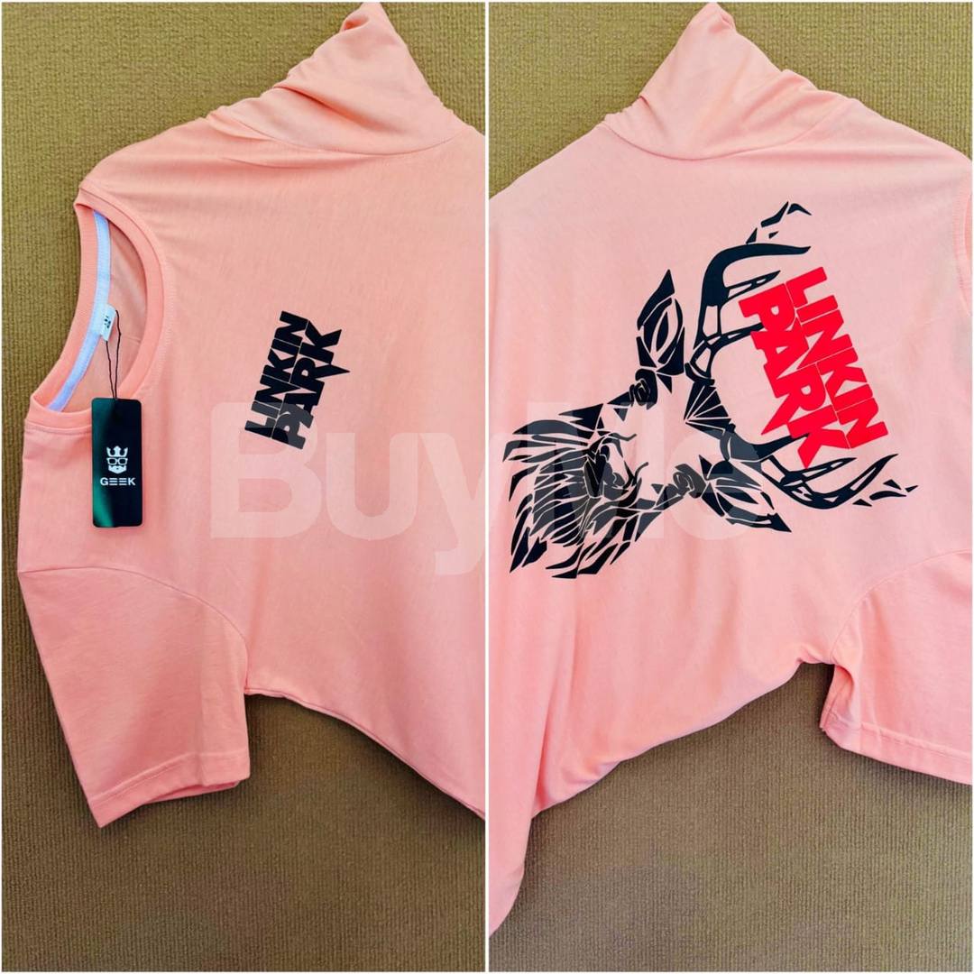 DOUBLE SIDE PRINT CREW NECK TSHIRT - PINK