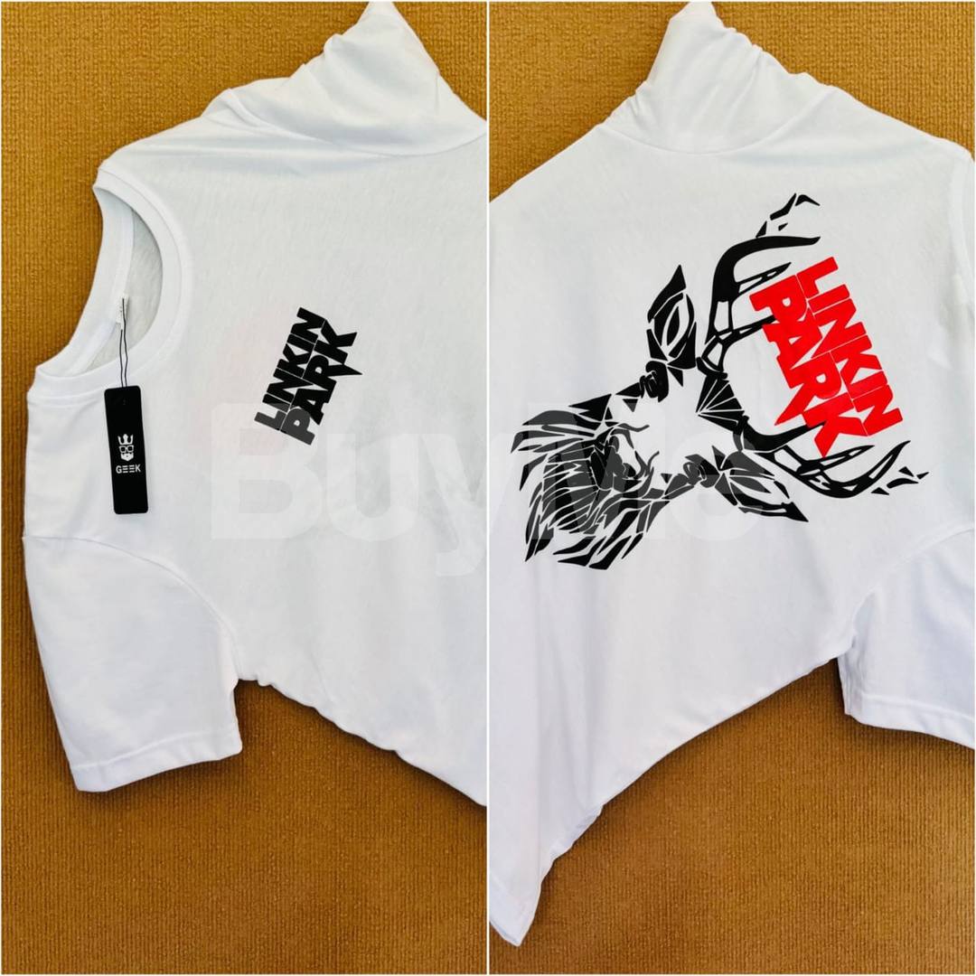 DOUBLE SIDE PRINT CREW NECK TSHIRT - WHITE