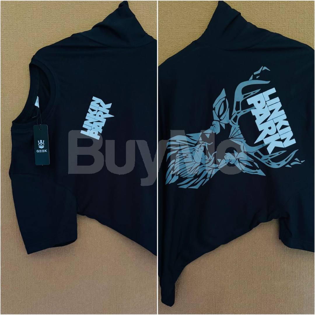 DOUBLE SIDE PRINT CREW NECK TSHIRT - DARK GREEN