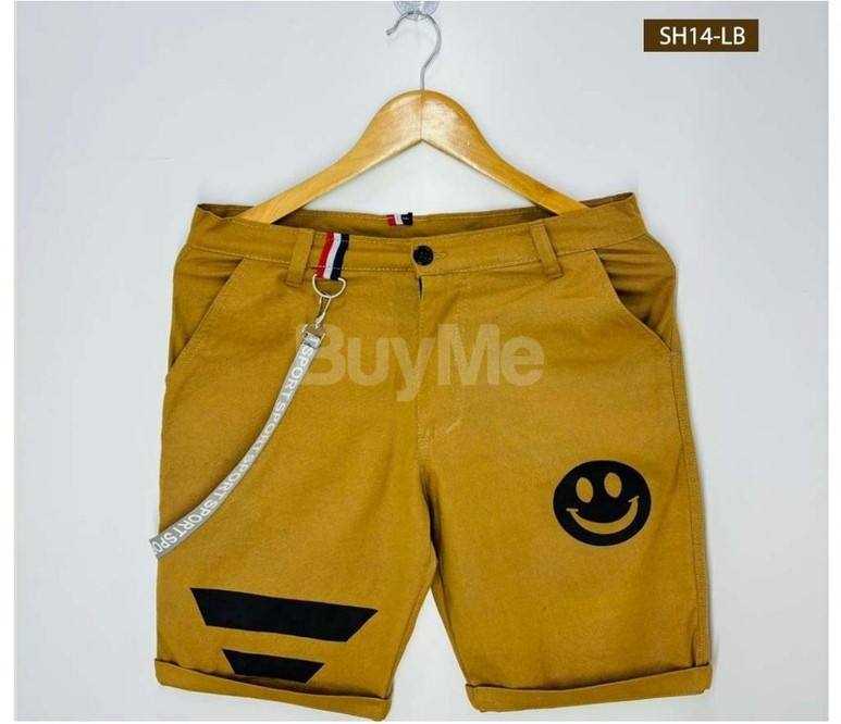 MENS TWILL COTTON SHORT - DARK MUSTARD