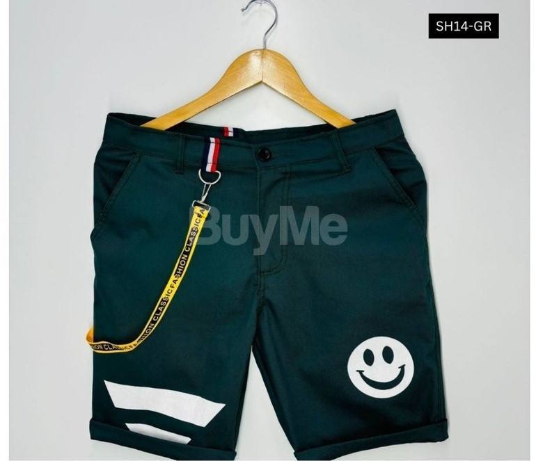 MENS TWILL COTTON SHORT - DARK GREEN