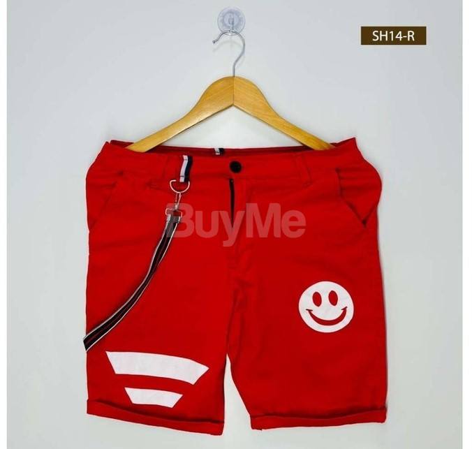 MENS TWILL COTTON SHORT - RED