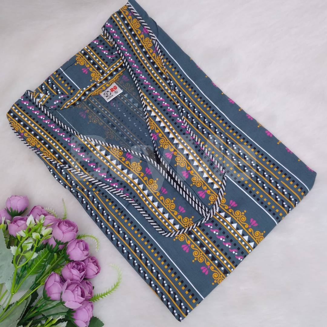 MATERIAL COTTON STITCHED MAXI - STEEL SMOKE