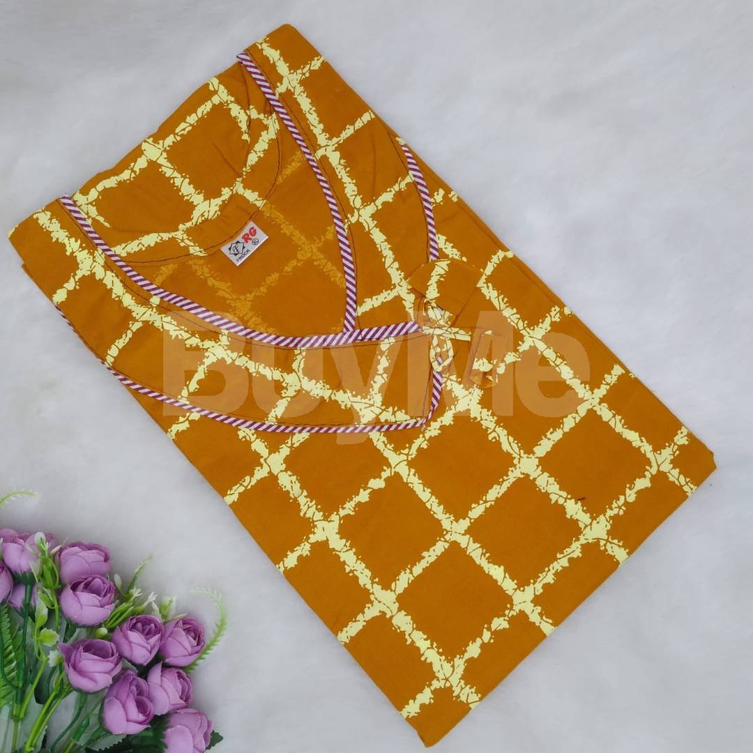 MATERIAL COTTON STITCHED MAXI - MUSTARD