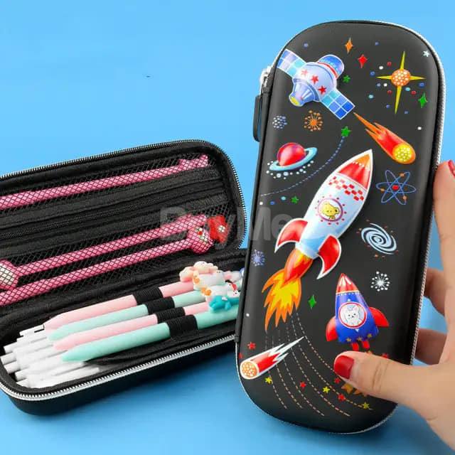 WATERPROOF PENCIL CASE 3D HARD ZIPPER CUTE STATIONERY