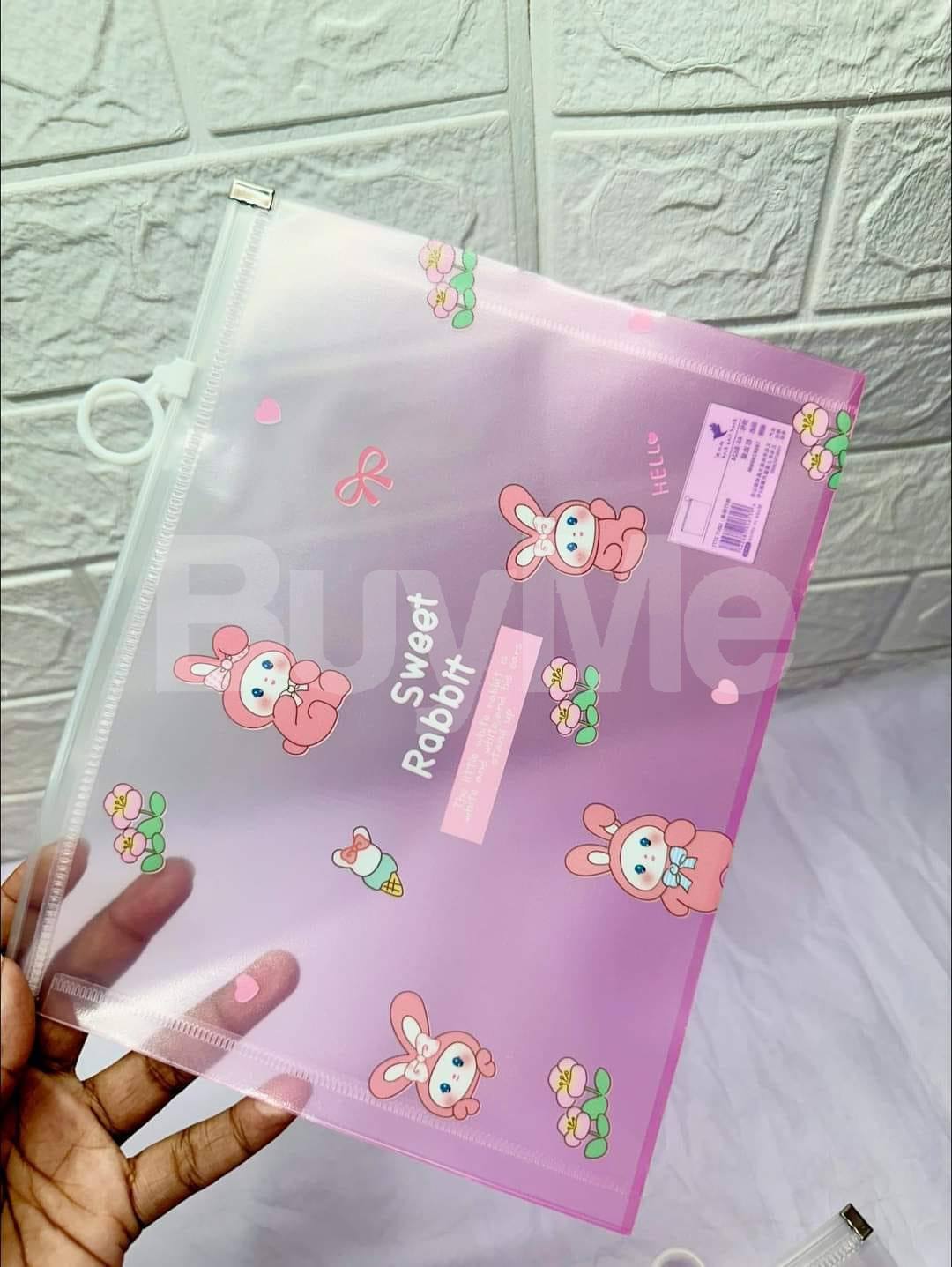 RABBIT DESIGN A5 SIZE ZIP LOCK BAG