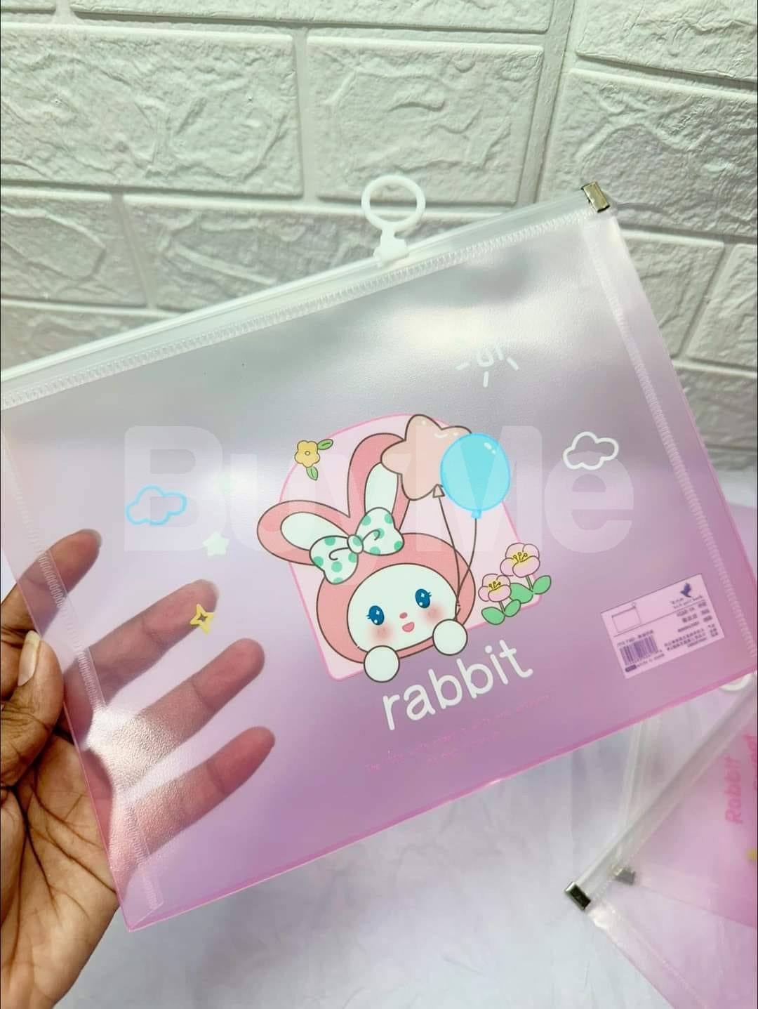 RABBIT DESIGN A5 SIZE ZIP LOCK BAG