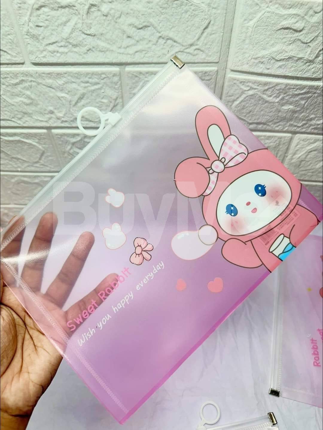 RABBIT DESIGN A5 SIZE ZIP LOCK BAG