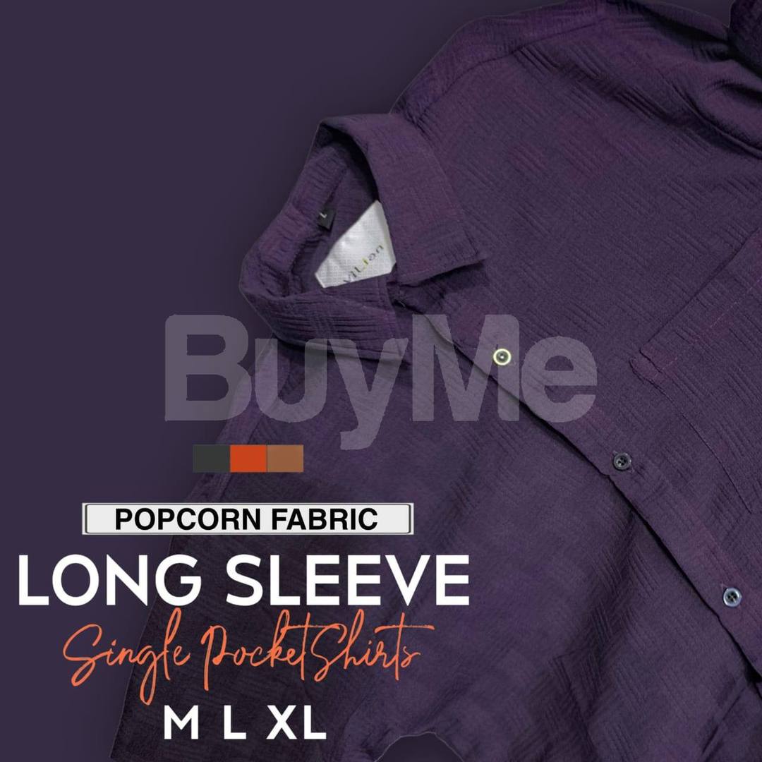 MENS POPCORN LONG SLEEVE - PURPLE
