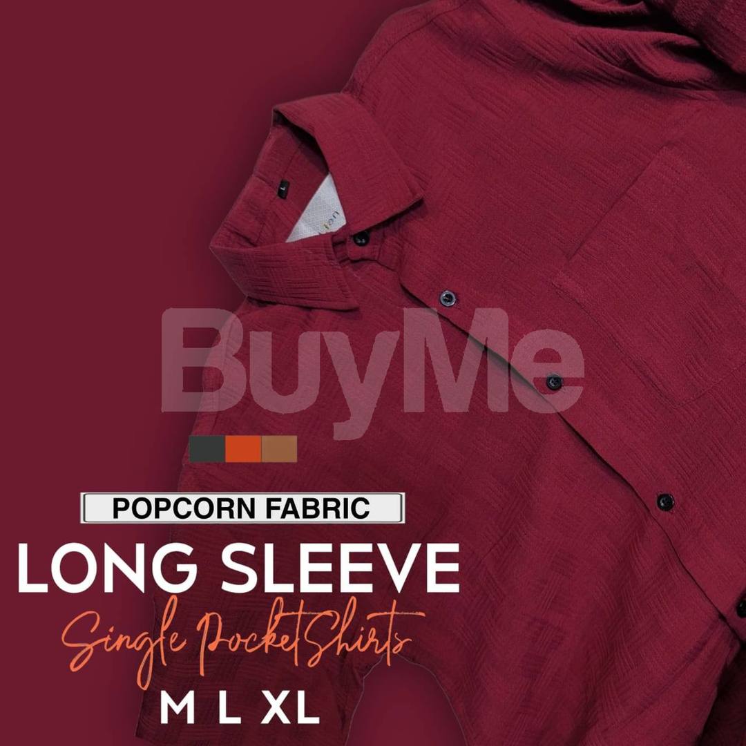MENS POPCORN LONG SLEEVE - MAROON