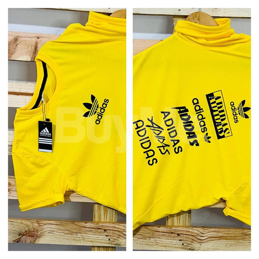 DOUBLE SIDE PRINT CREW NECK TSHIRT PREMIUM QUALITY 180 GSM - YELLOW