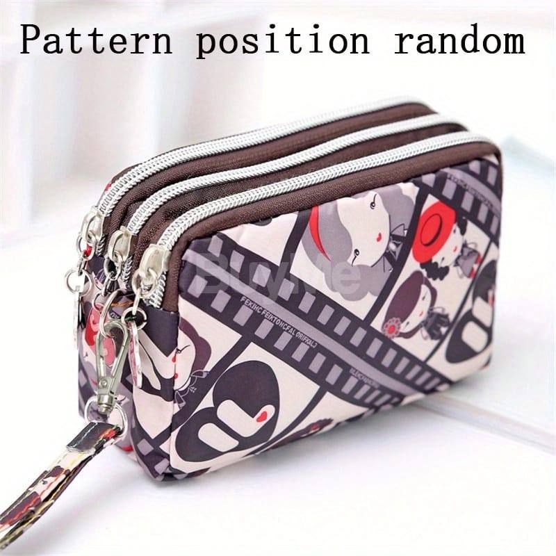 THICKENED THREE-LAYER LONG ZIPPER POCKET PURSE