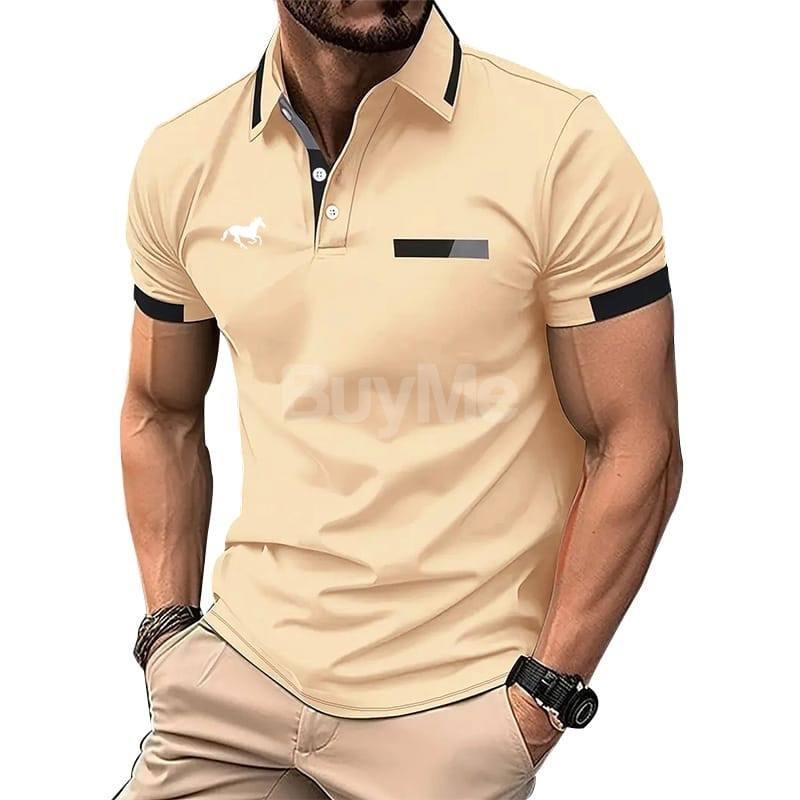 MEN SUMMER SHORT SLEEVE FASHION SLIM FIT POLO SHIRT