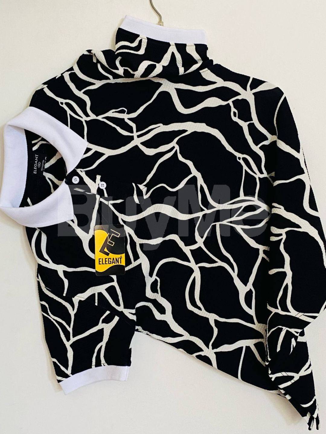 POPCORN COLLER SHIRT - BLACK
