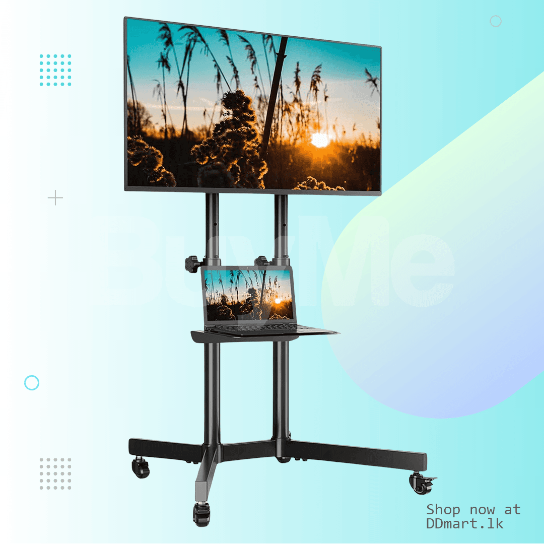 TROLLEY MOVABLE TV STAND LCD LED BRACKET 32″-55″ INCH