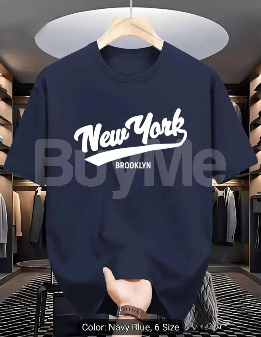 BAGGY NEW YORK T SHIRT - NAVY BLUE