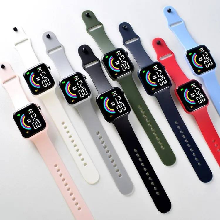 RAINBOW MULTI COLOR LED DIGITAL WATCH