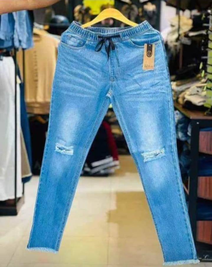 TRENDY DENIM TROUSERS