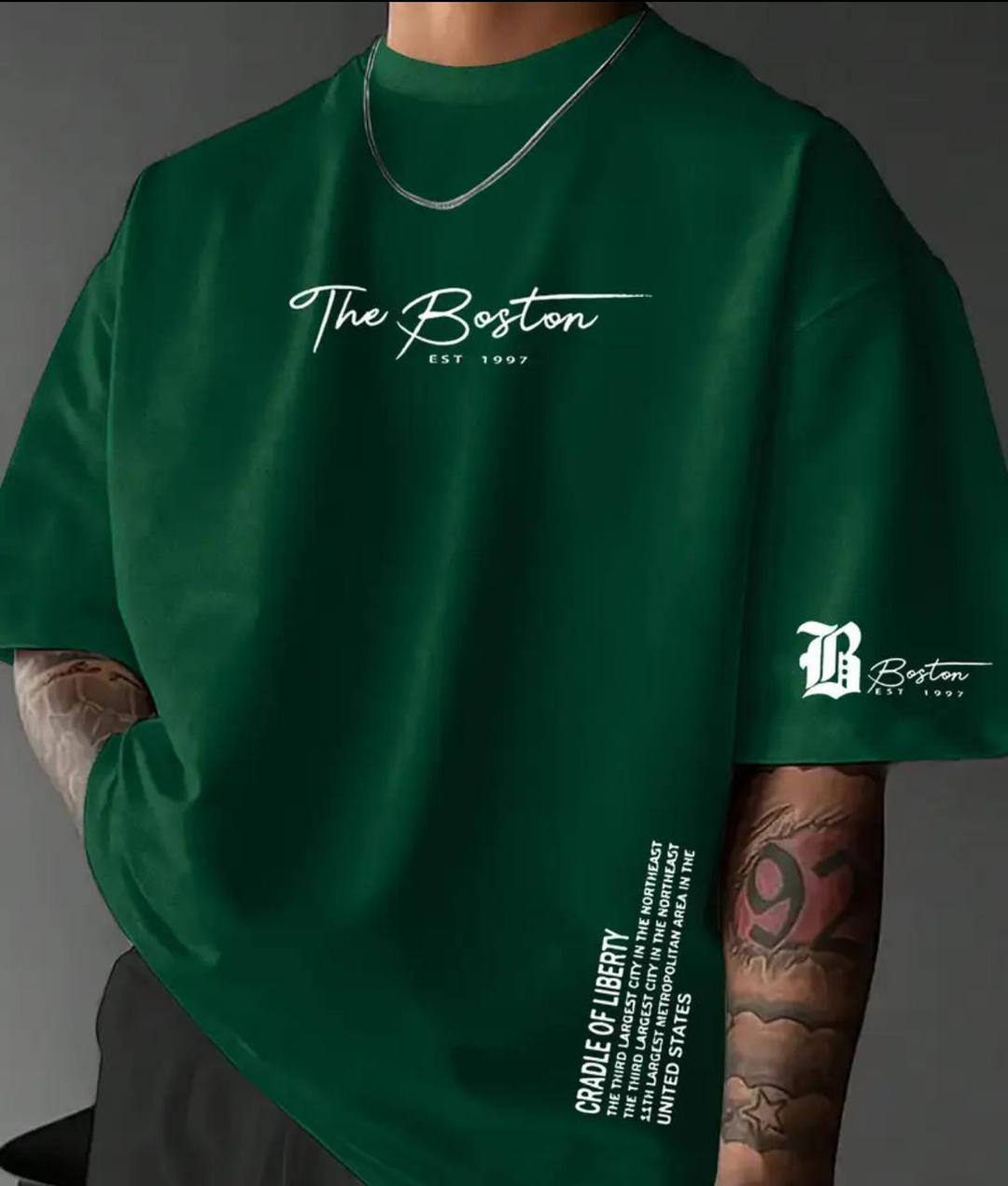 MENS BAGGY T SHIRT - GREEN