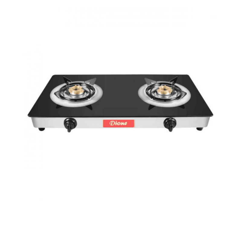 DIONE 2 BURNER GLASS TOP GAS COOKER