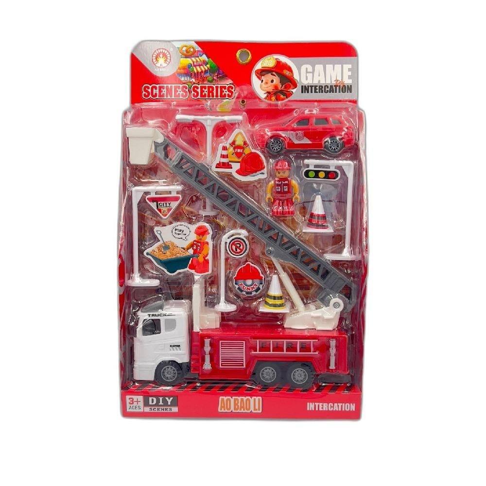 DIE CAST FIRE TRUCK GROUP SIMULATION - AC3389-13A (P06651)